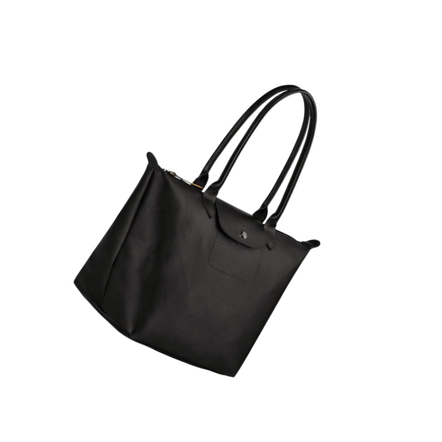 Bolsos Shopper Longchamp Le Pliage City L Mujer Negras | ES-NMUA839