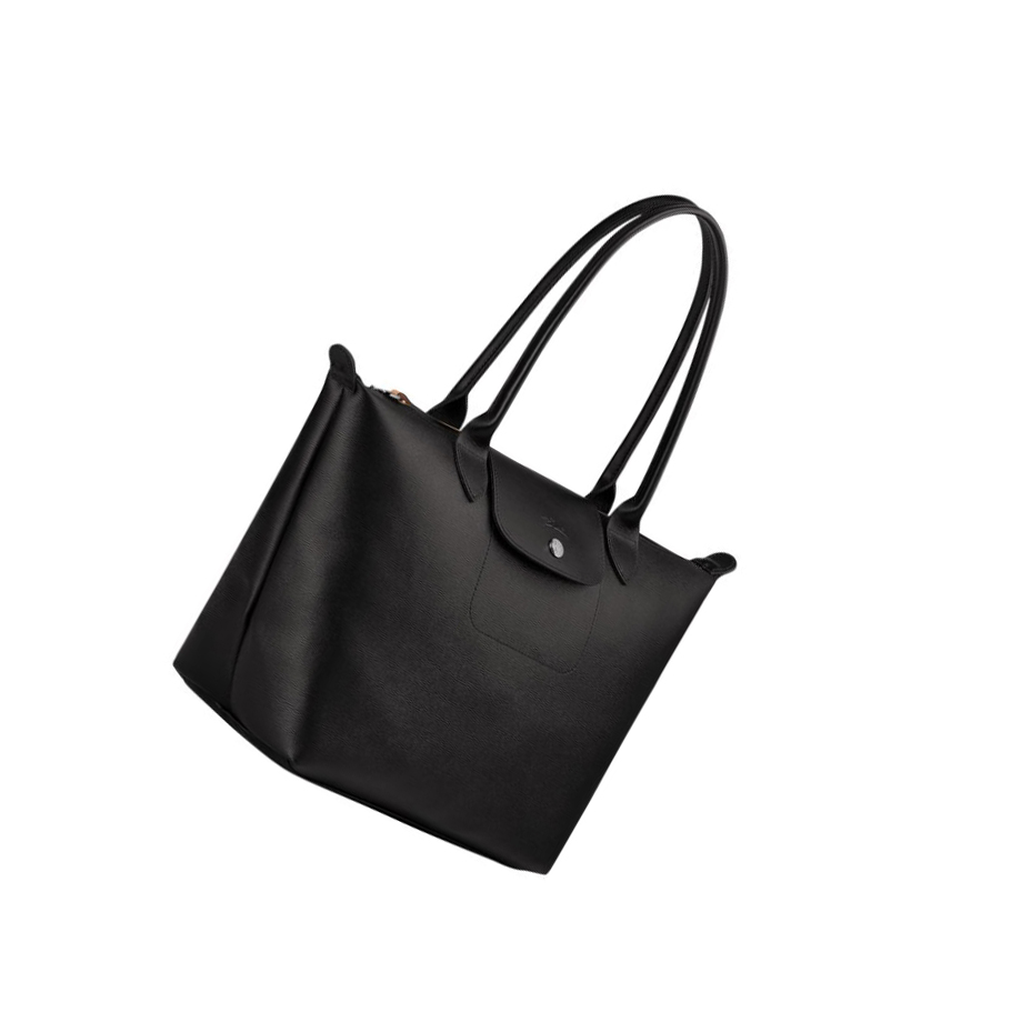 Bolsos Shopper Longchamp Le Pliage City S Mujer Negras | ES-PDLH563
