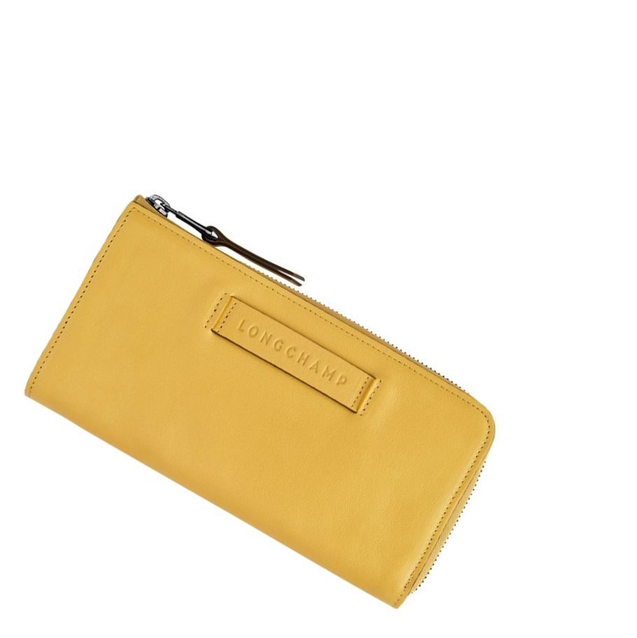 Carteras Longchamp 3D Mujer Amarillo | ES-CPOL610
