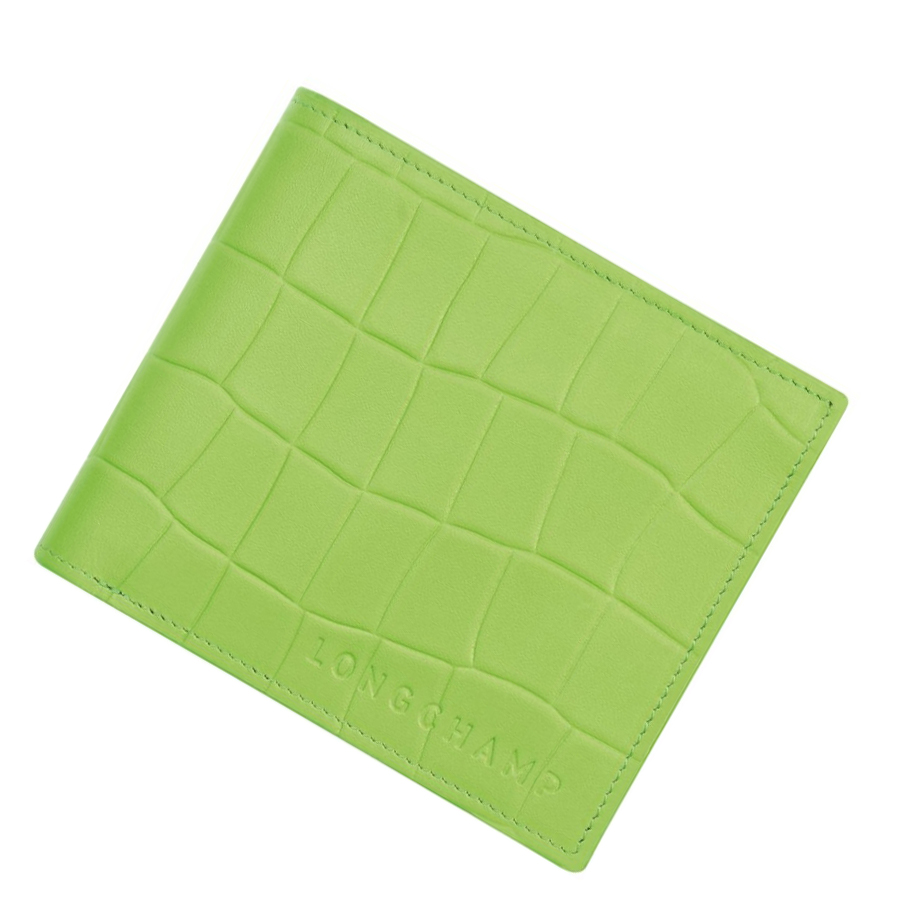 Carteras Longchamp Croco Block Mujer Verde | ES-FKUJ275