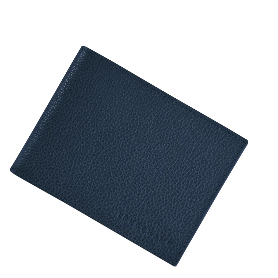 Carteras Longchamp Le Foulonné Hombre Azul Marino | ES-UKGZ749