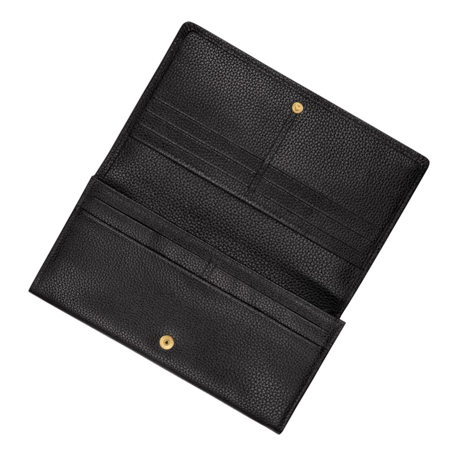 Carteras Longchamp Le Foulonné Mujer Negras | ES-QTVF625