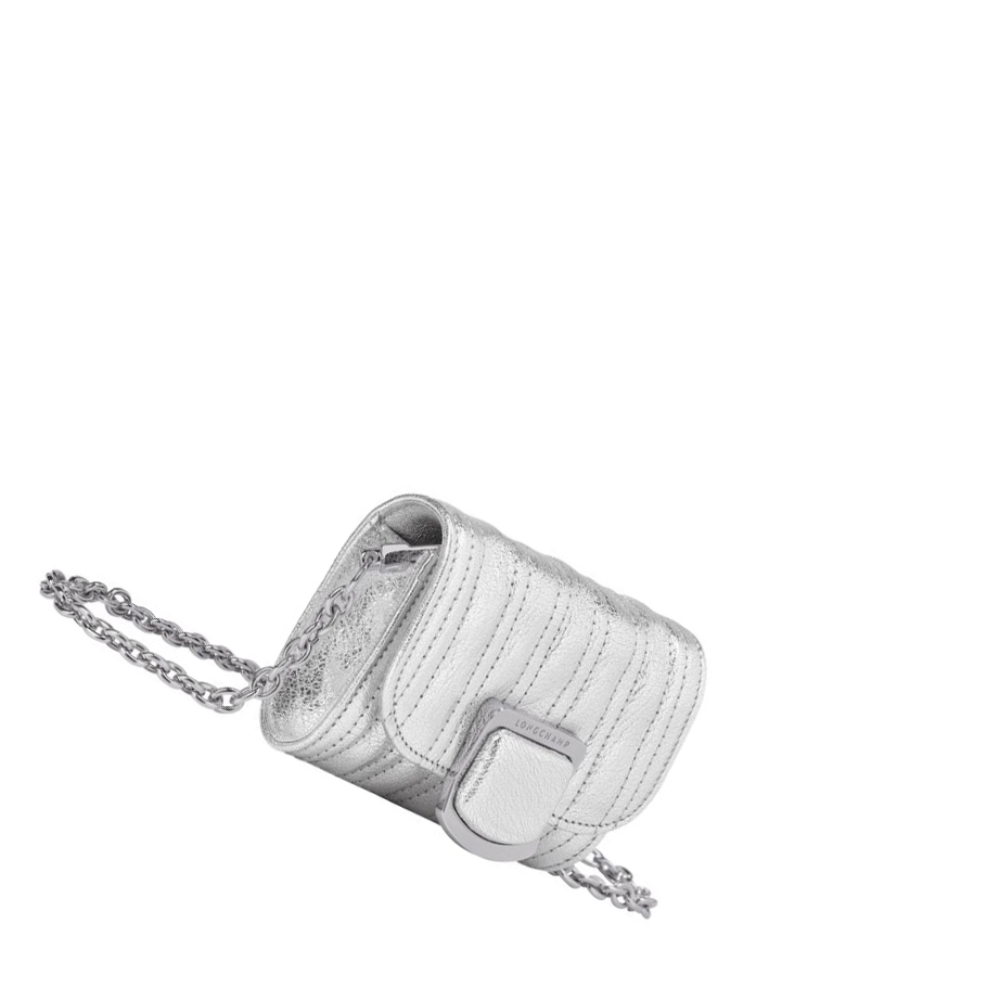 Cremallera De Carteras Longchamp Brioche Métal Mujer Plateadas | ES-VISH724