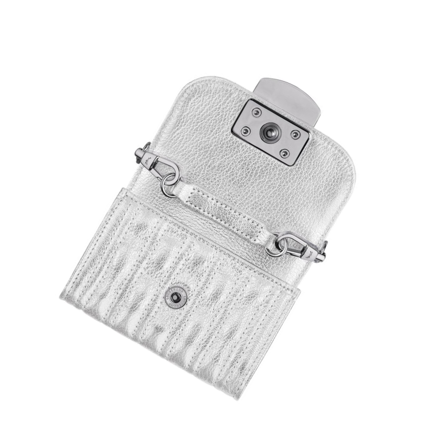 Cremallera De Carteras Longchamp Brioche Métal Mujer Plateadas | ES-VISH724