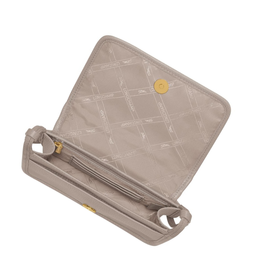 Cremallera De Carteras Longchamp Le Foulonné Mujer Gris | ES-EAOB147