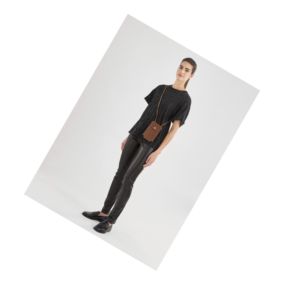 Fundas de Móvil Longchamp Cuir De Russie Mujer Naranjas | ES-WGQY028