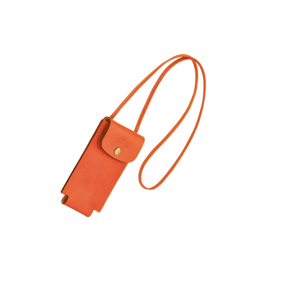 Fundas de Móvil Longchamp Cuir De Russie Mujer Naranjas | ES-WGQY028