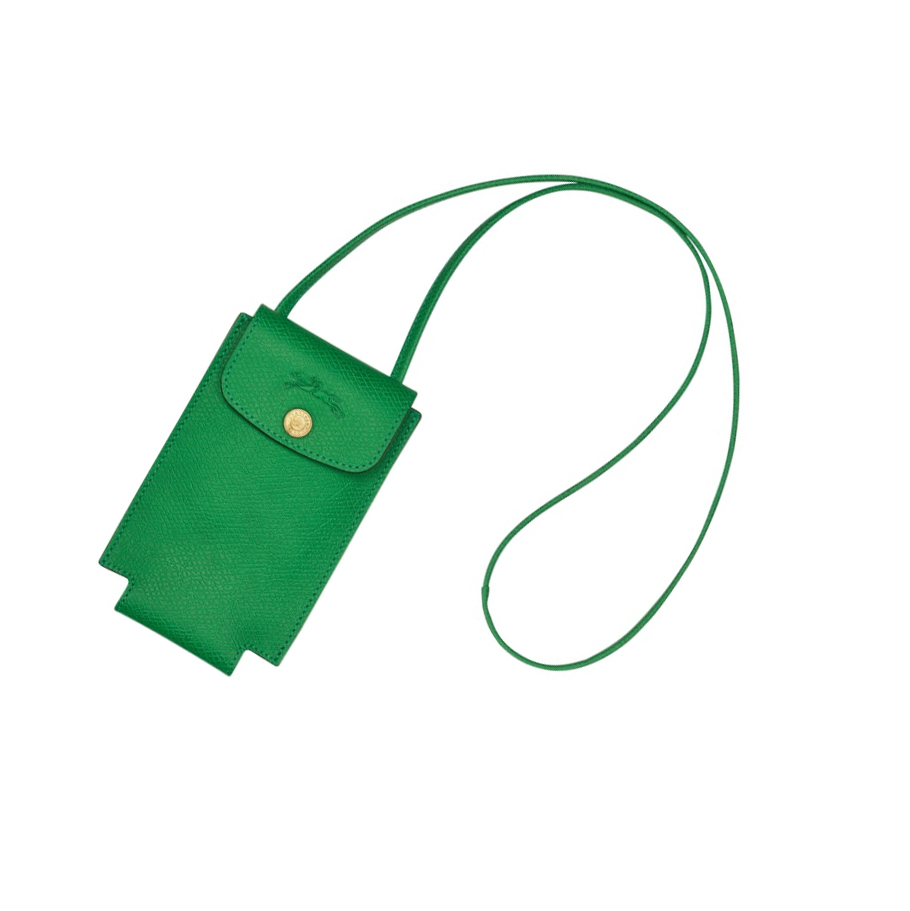 Fundas de Móvil Longchamp Cuir De Russie Mujer Verde | ES-XZKQ618