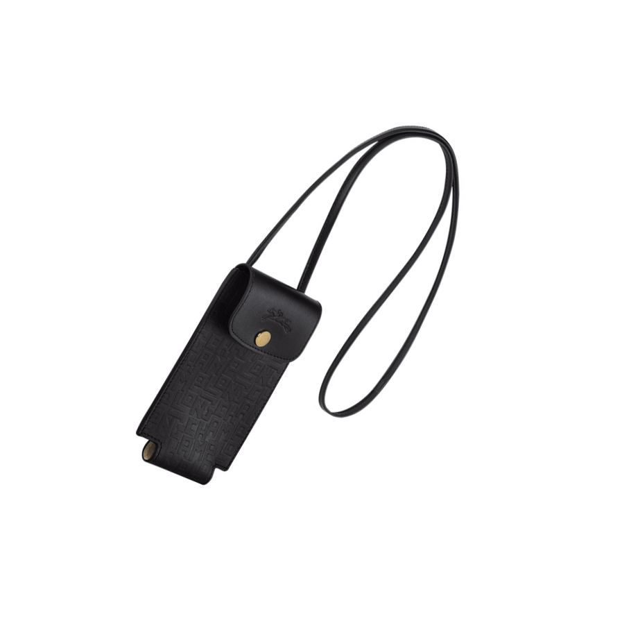 Fundas de Móvil Longchamp Le Pliage Cuir Lgp Mujer Negras | ES-EZML430
