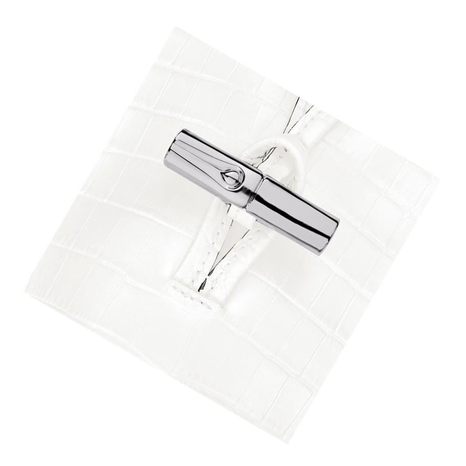 Fundas de Móvil Longchamp Roseau Croco Mujer Blancas | ES-JWYT409