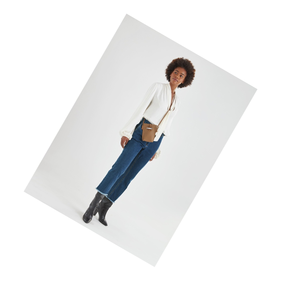 Fundas de Móvil Longchamp Roseau Mujer Gris | ES-RDEF360