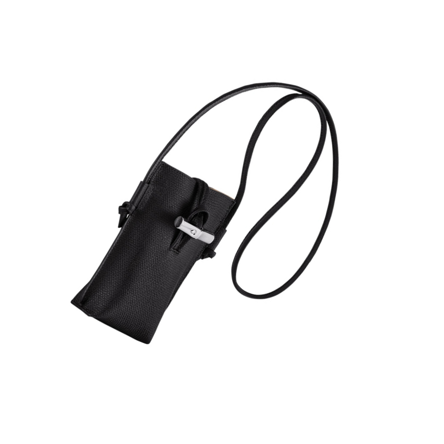 Fundas de Móvil Longchamp Roseau Mujer Negras | ES-JUNQ945