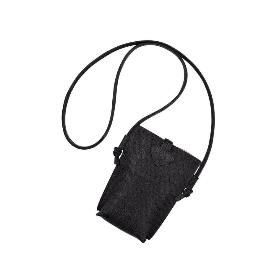 Fundas de Móvil Longchamp Roseau Mujer Negras | ES-JUNQ945