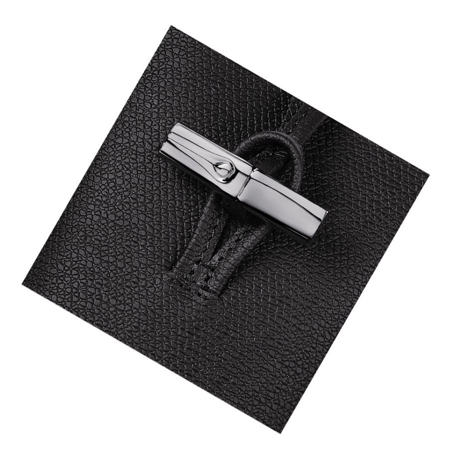 Fundas de Móvil Longchamp Roseau Mujer Negras | ES-JUNQ945