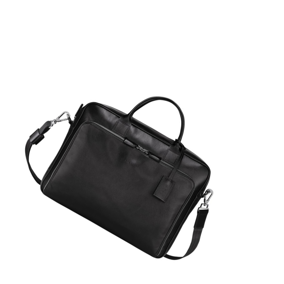 Maletín Longchamp Baxi L Hombre Negras | ES-AHOQ753