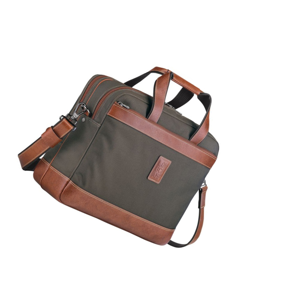 Maletín Longchamp Boxford L Hombre Marrones | ES-QTJK395