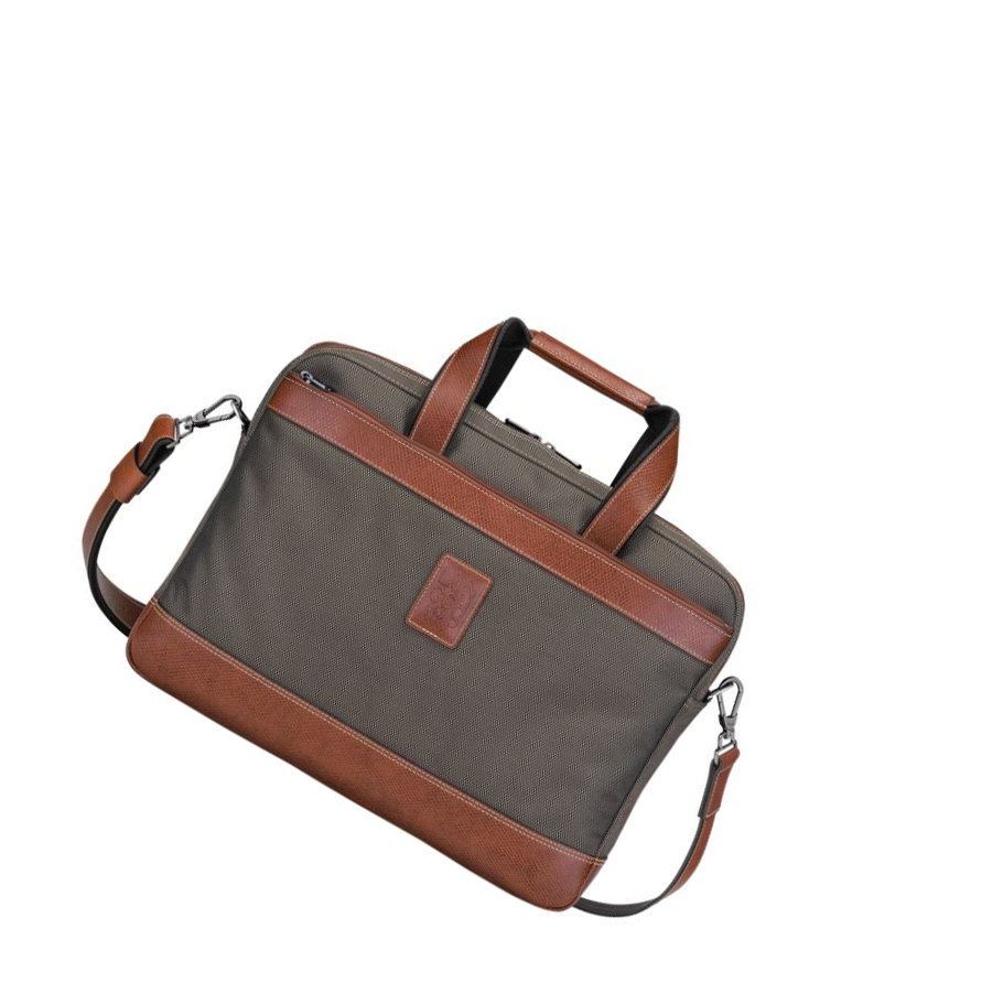Maletín Longchamp Boxford L Hombre Marrones | ES-QTJK395