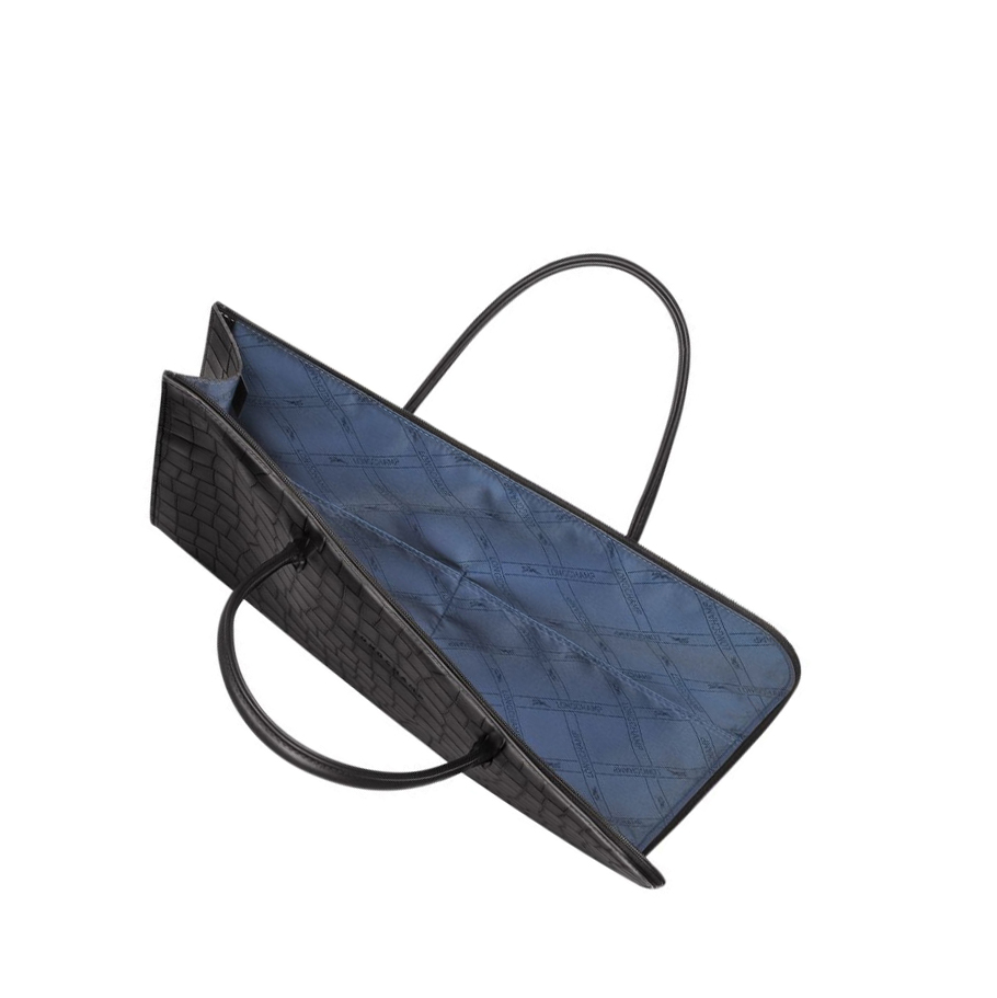 Maletín Longchamp Croco Block S Hombre Negras | ES-WXAT312