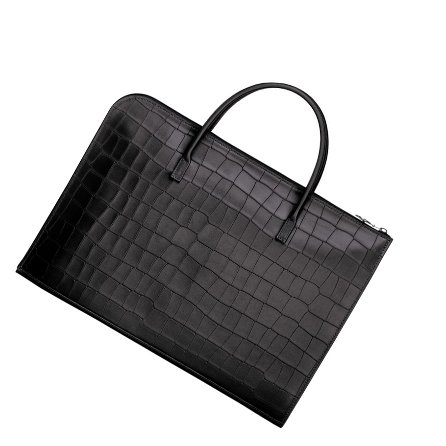 Maletín Longchamp Croco Block S Mujer Negras | ES-XGRL960