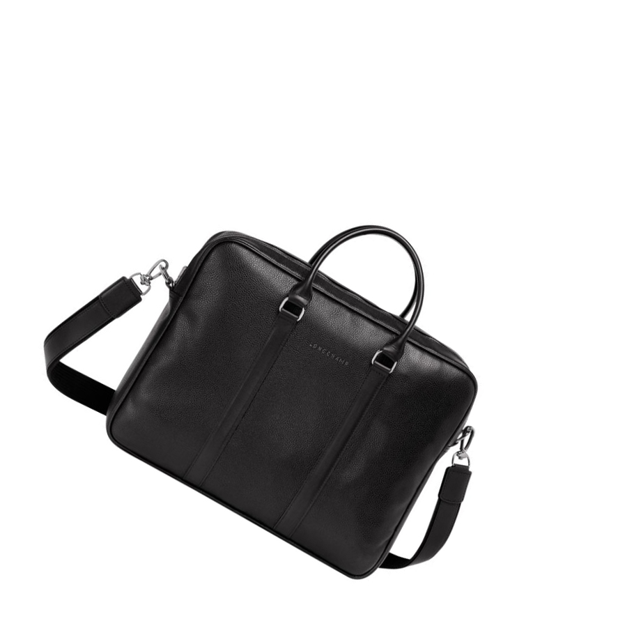 Maletín Longchamp Le Foulonné M Hombre Negras | ES-YTJP417