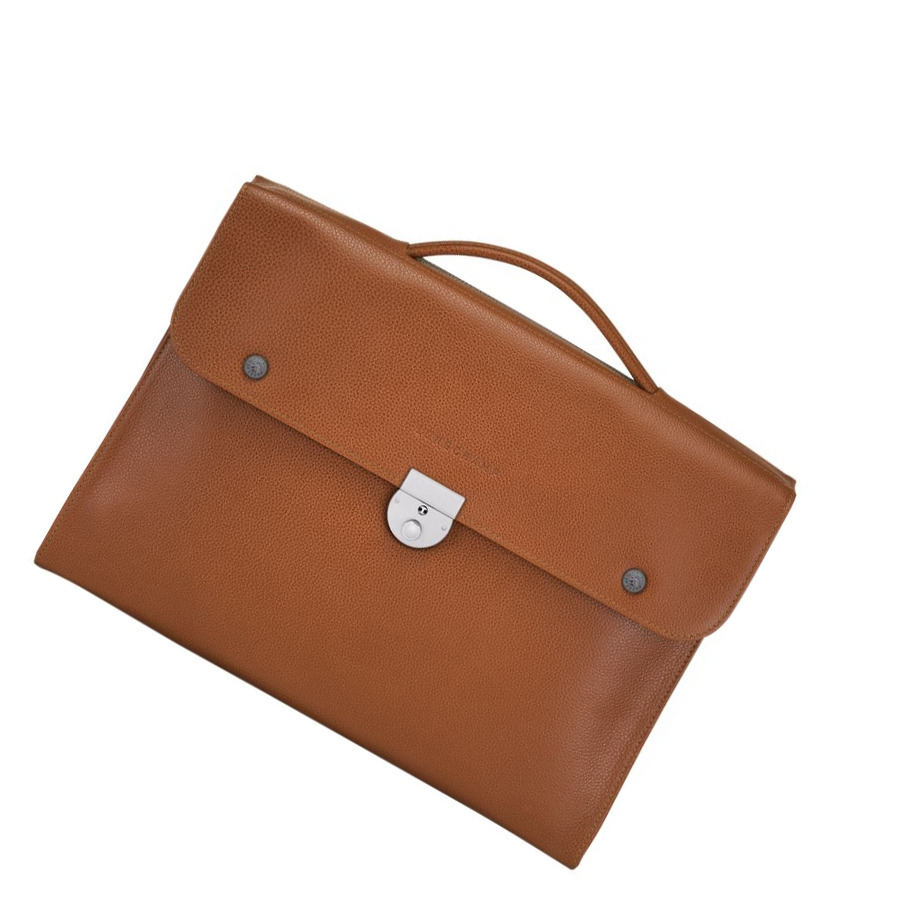 Maletín Longchamp Le Foulonné M Mujer Marrones | ES-JZSD513