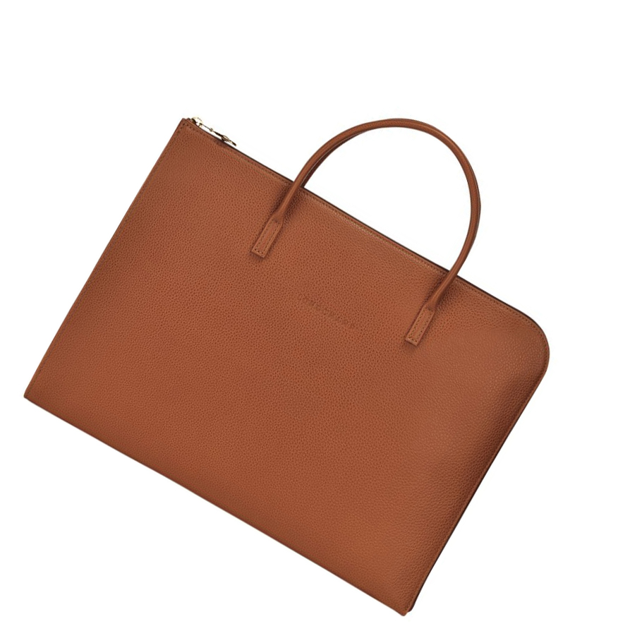 Maletín Longchamp Le Foulonné S Mujer Marrones | ES-HJLY091