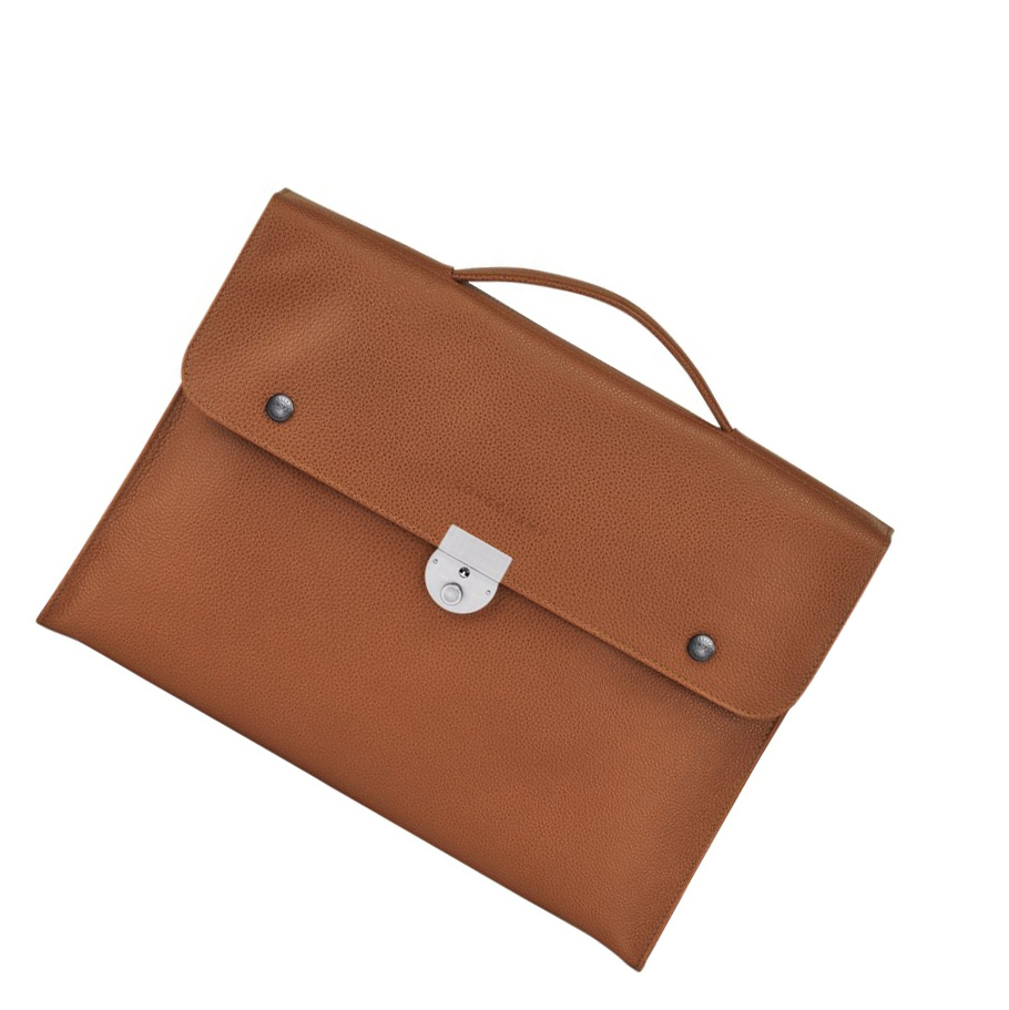 Maletín Longchamp Le Foulonné S Mujer Marrones | ES-SJQZ586