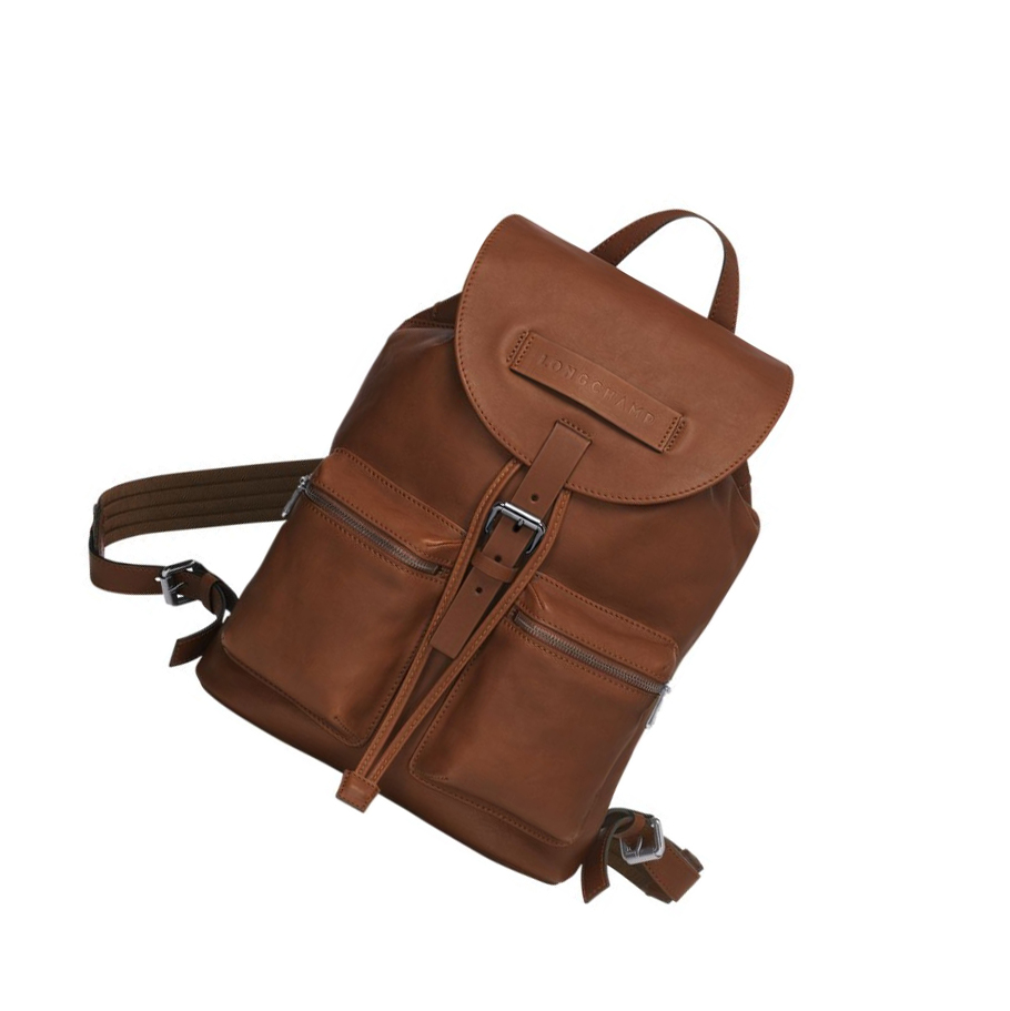 Mochilas Longchamp 3D M Mujer Marrones | ES-RKTC397