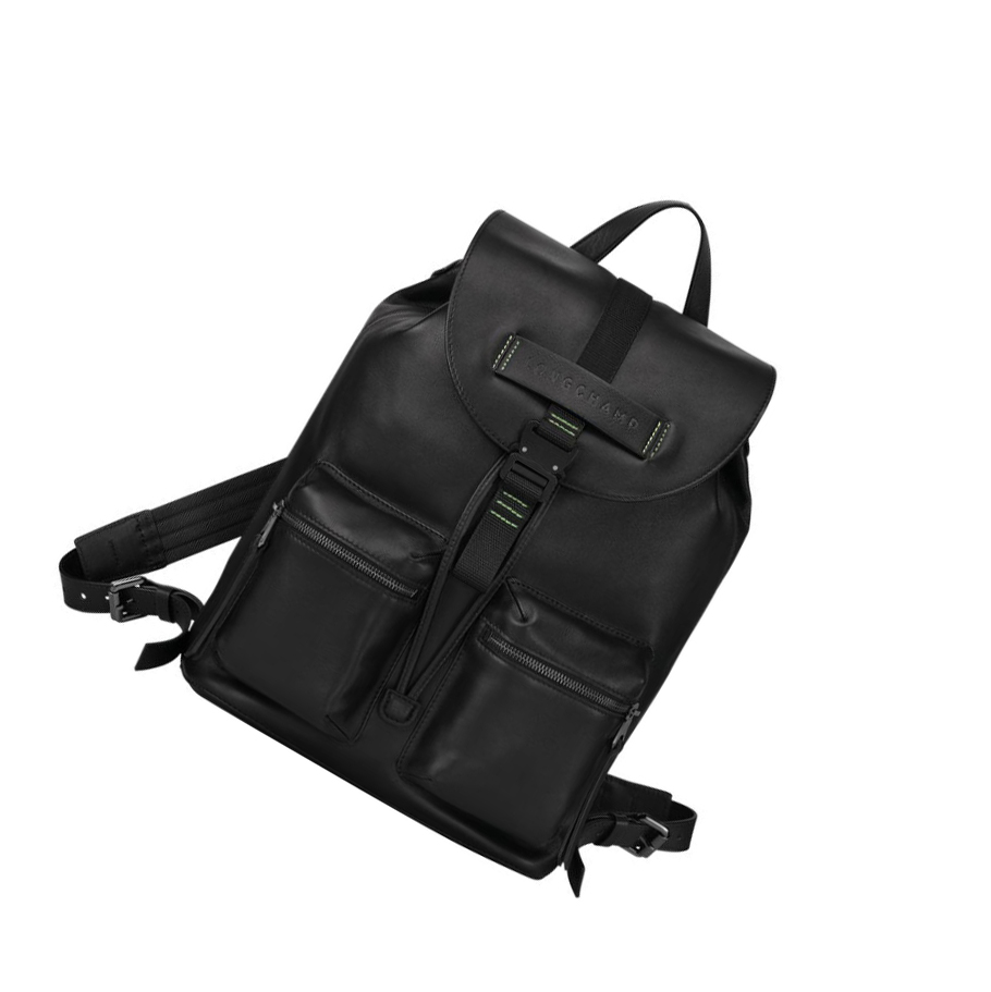 Mochilas Longchamp 3D Ultra Black M Hombre Negras | ES-BVDQ169