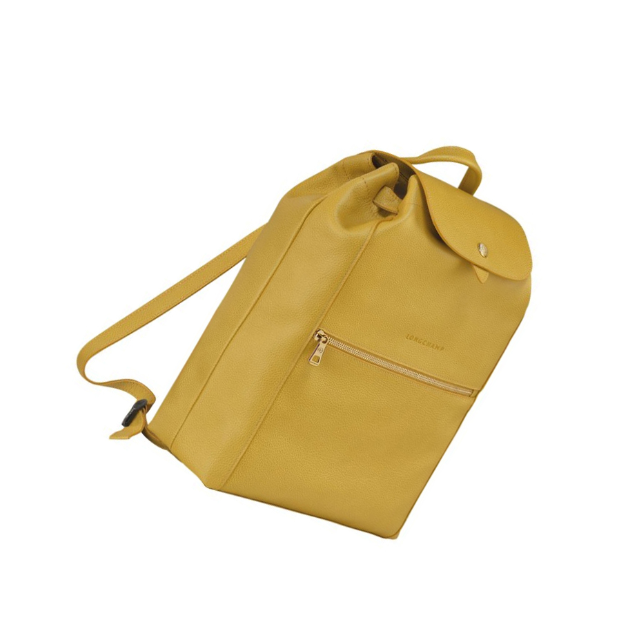 Mochilas Longchamp Le Foulonné Mujer Amarillo | ES-VLDR675