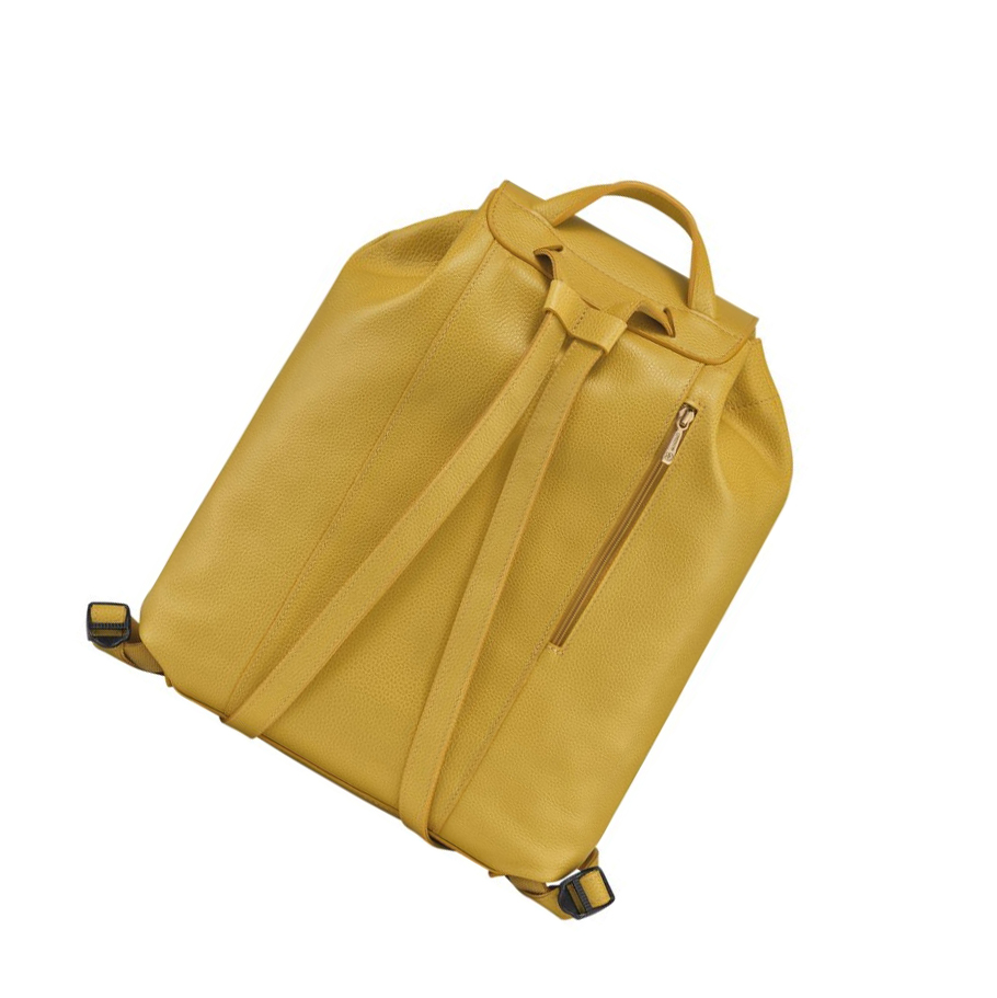 Mochilas Longchamp Le Foulonné Mujer Amarillo | ES-VLDR675