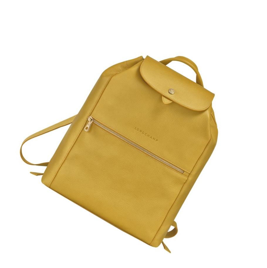 Mochilas Longchamp Le Foulonné Mujer Amarillo | ES-VLDR675