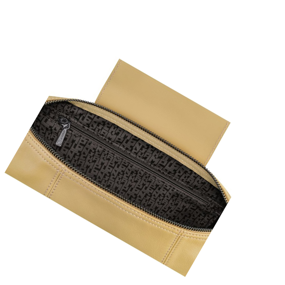 Mochilas Longchamp Le Pliage Cuir Mujer Beige | ES-FIWG163
