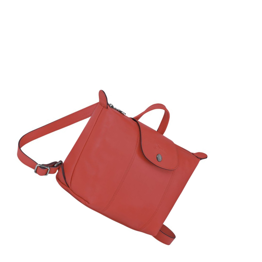 Mochilas Longchamp Le Pliage Cuir Mujer Rojas | ES-GMBU162