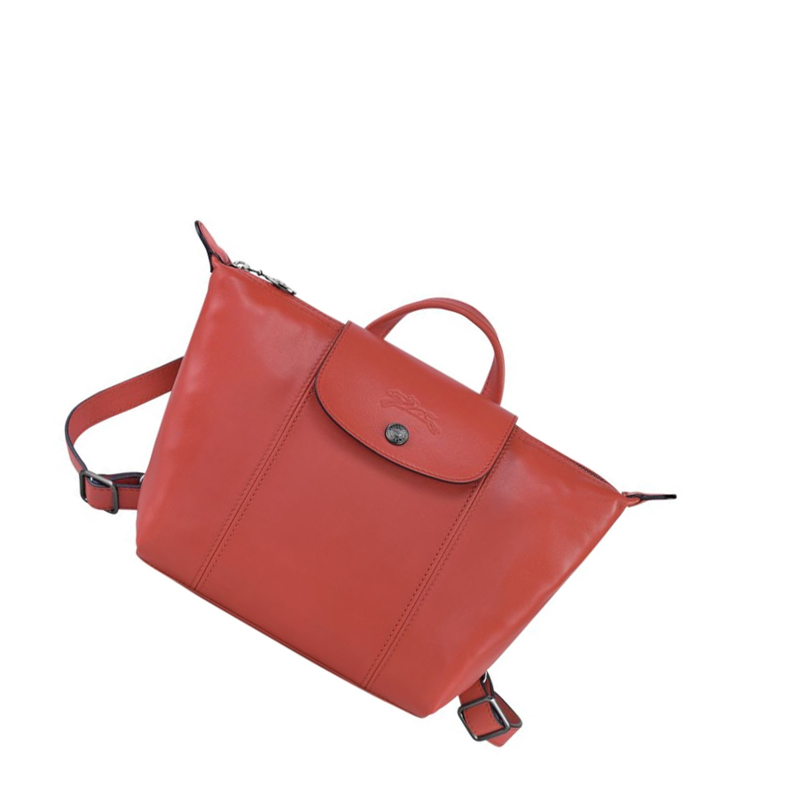 Mochilas Longchamp Le Pliage Cuir Mujer Rojas | ES-GMBU162