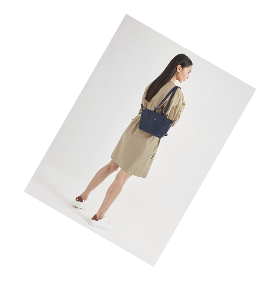 Mochilas Longchamp Le Pliage Cuir Mujer Azul Marino | ES-GPAZ085