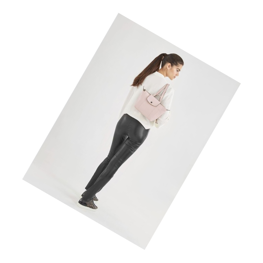 Mochilas Longchamp Le Pliage Cuir Mujer Rosas | ES-GXHF348