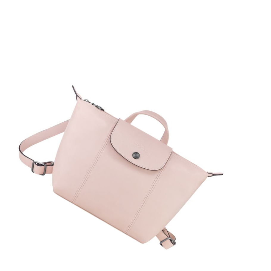 Mochilas Longchamp Le Pliage Cuir Mujer Rosas | ES-GXHF348