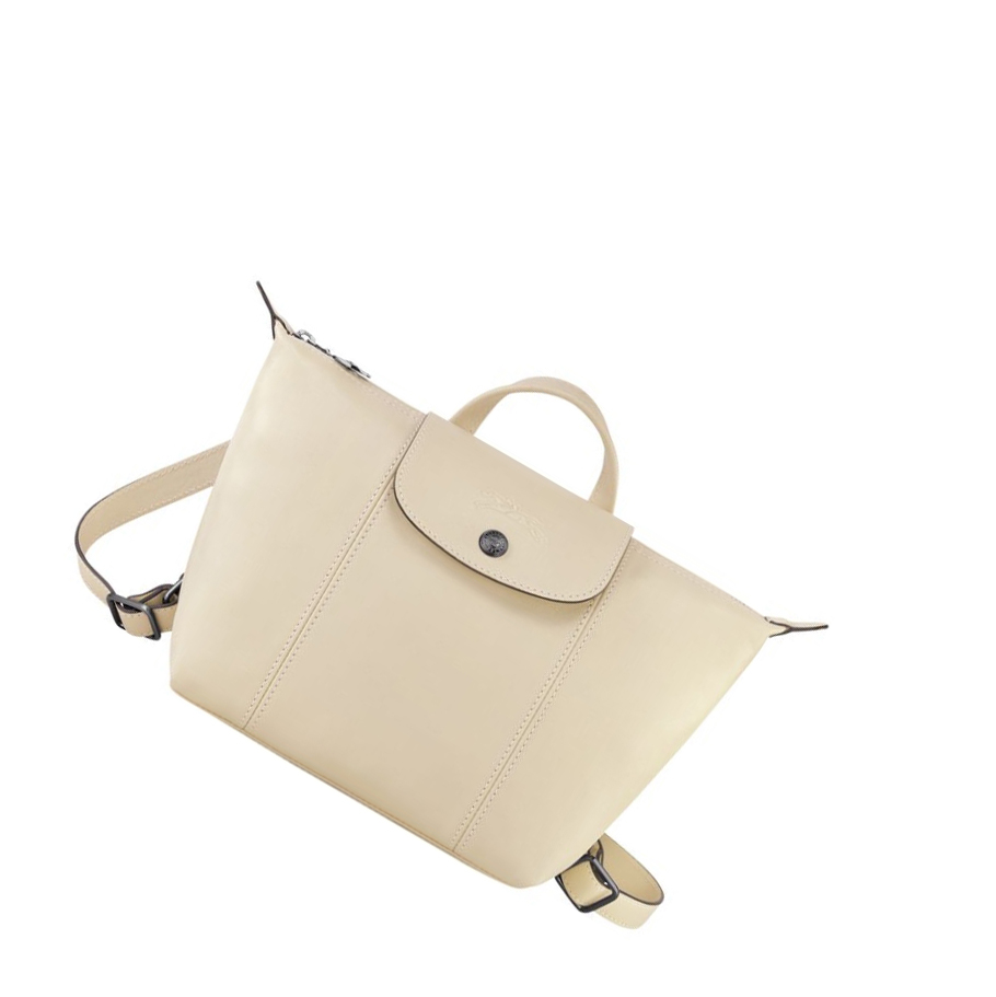 Mochilas Longchamp Le Pliage Cuir Mujer Beige | ES-KVHY708