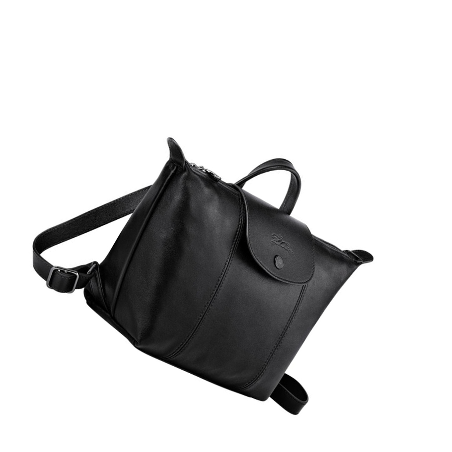 Mochilas Longchamp Le Pliage Cuir Mujer Negras | ES-KZMS365
