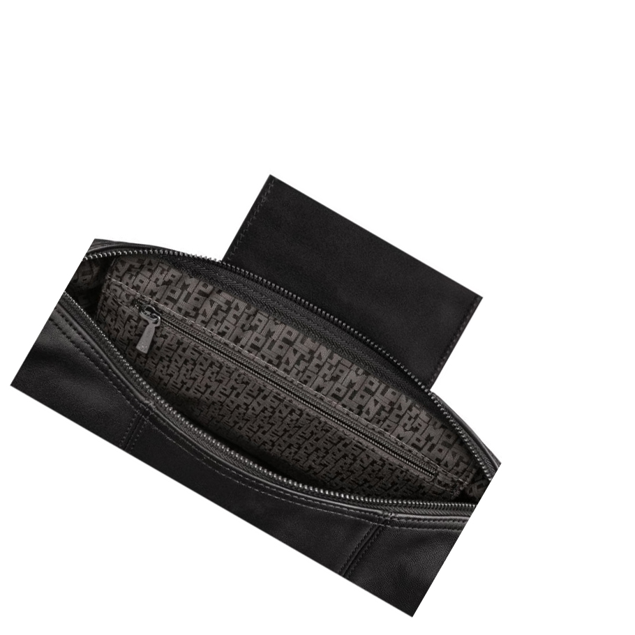 Mochilas Longchamp Le Pliage Cuir Mujer Negras | ES-KZMS365