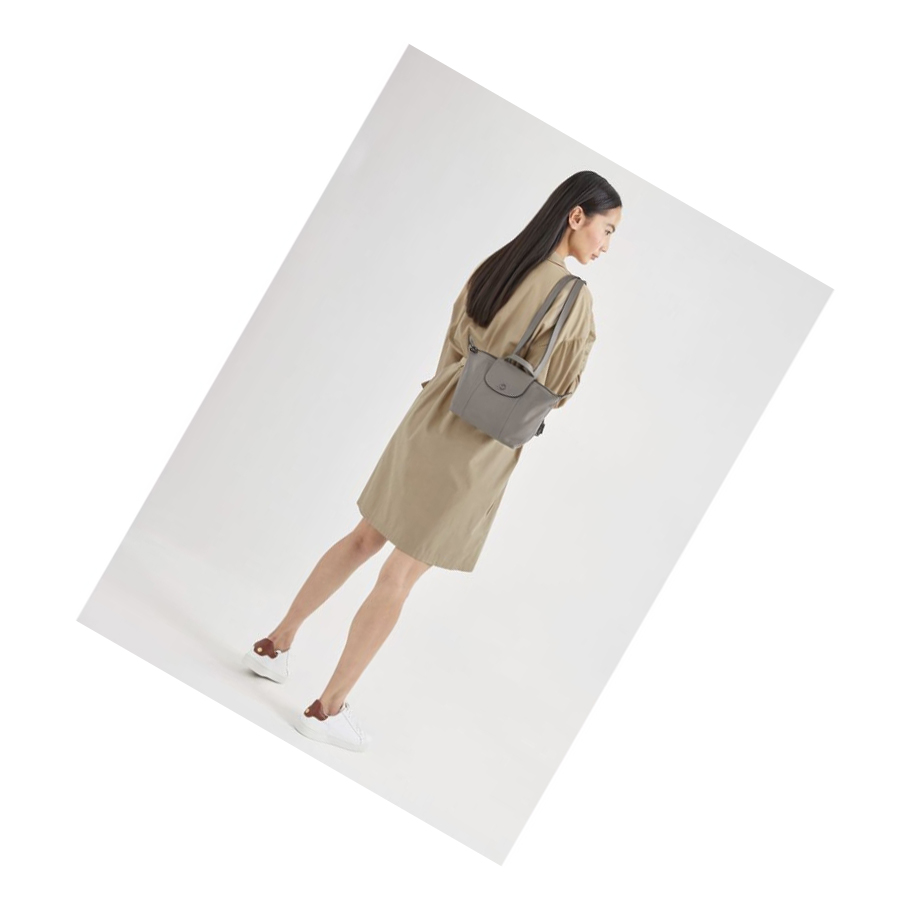 Mochilas Longchamp Le Pliage Cuir Mujer Gris | ES-VRIT349