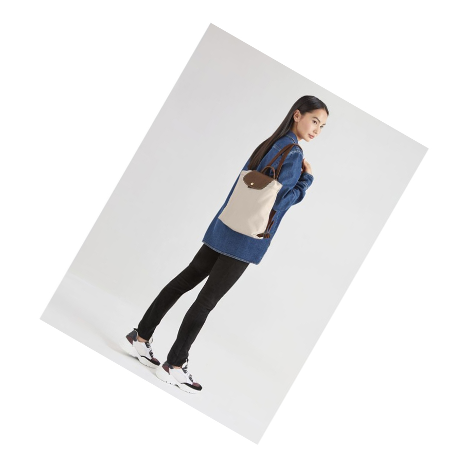 Mochilas Longchamp Le Pliage Original Mujer Beige | ES-QDYJ762