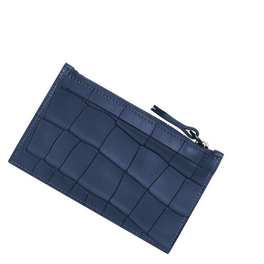 Monederos Longchamp Croco Block Mujer Azul Marino | ES-EJHS314