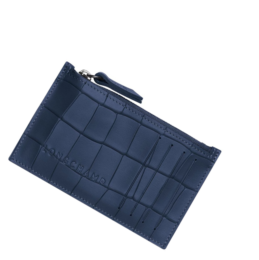 Monederos Longchamp Croco Block Mujer Azul Marino | ES-EJHS314