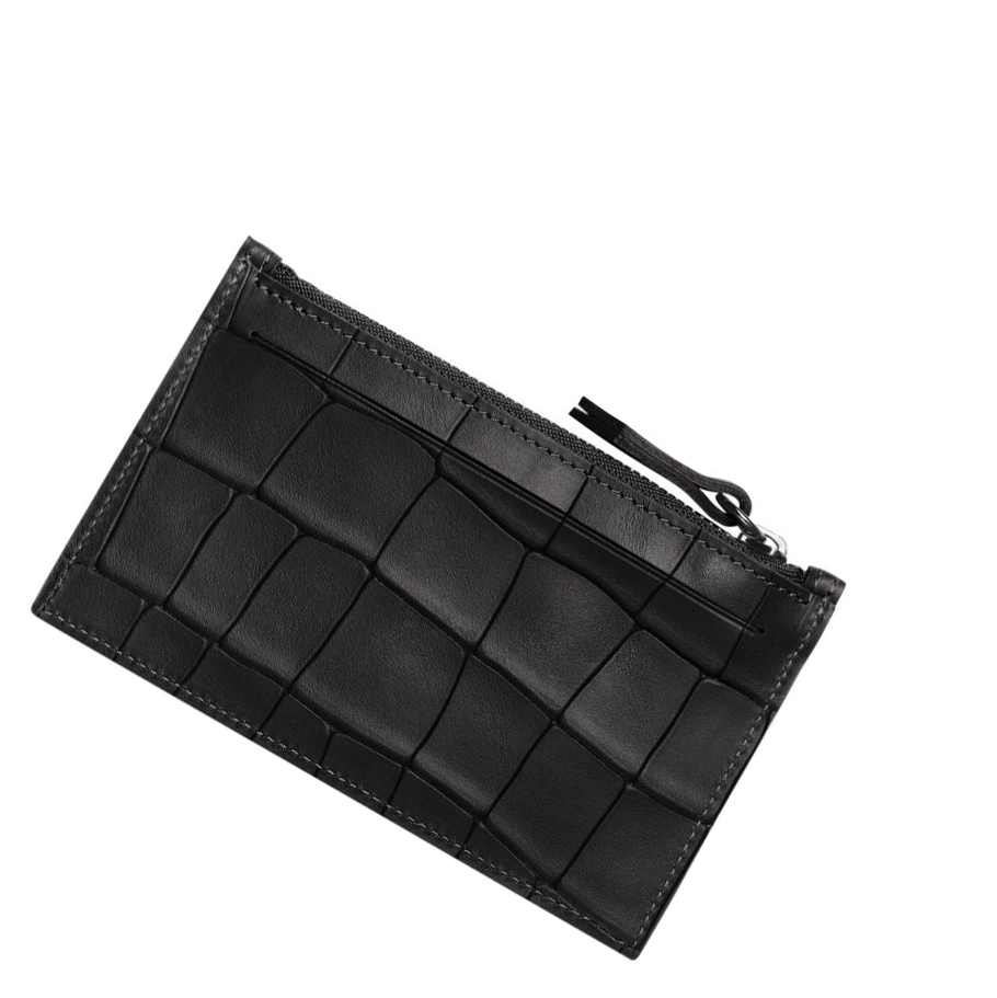 Monederos Longchamp Croco Block Mujer Negras | ES-XCOJ108