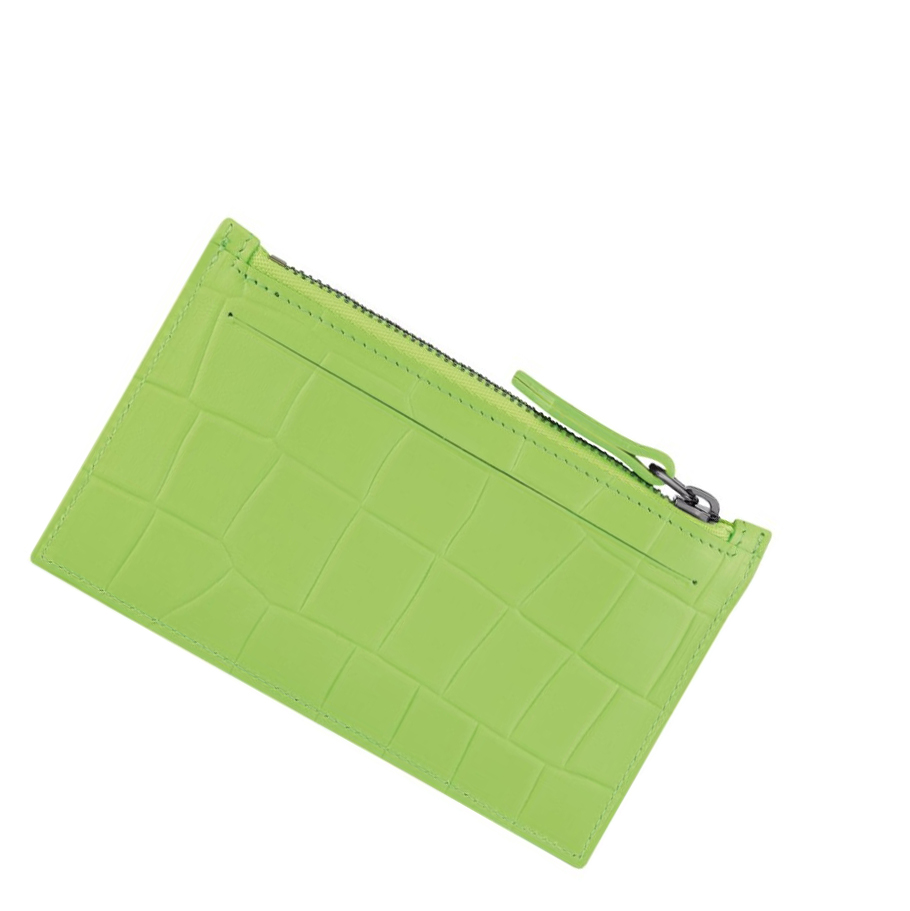 Monederos Longchamp Croco Block Mujer Verde | ES-QZUG863