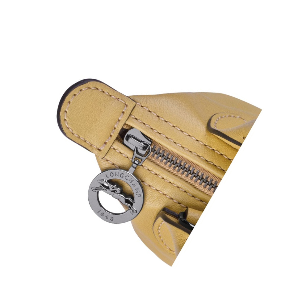 Monederos Longchamp Le Pliage Cuir Hombre Beige | ES-TVFE240