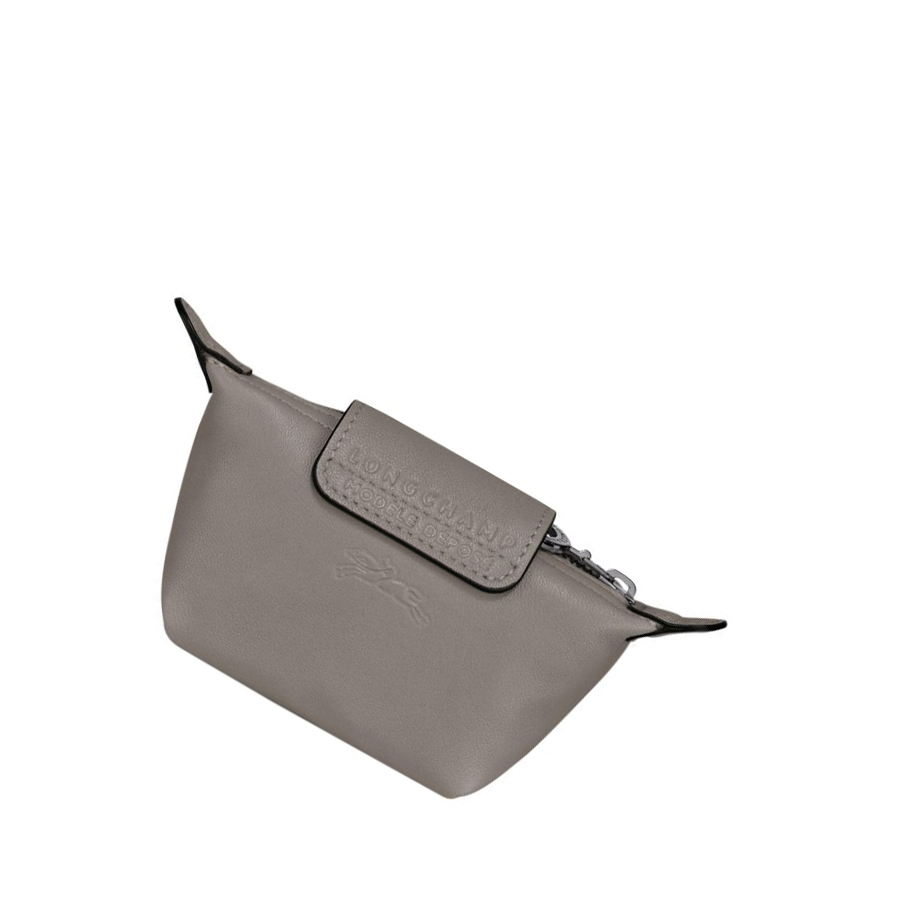Monederos Longchamp Le Pliage Cuir Mujer Gris | ES-GQAF857
