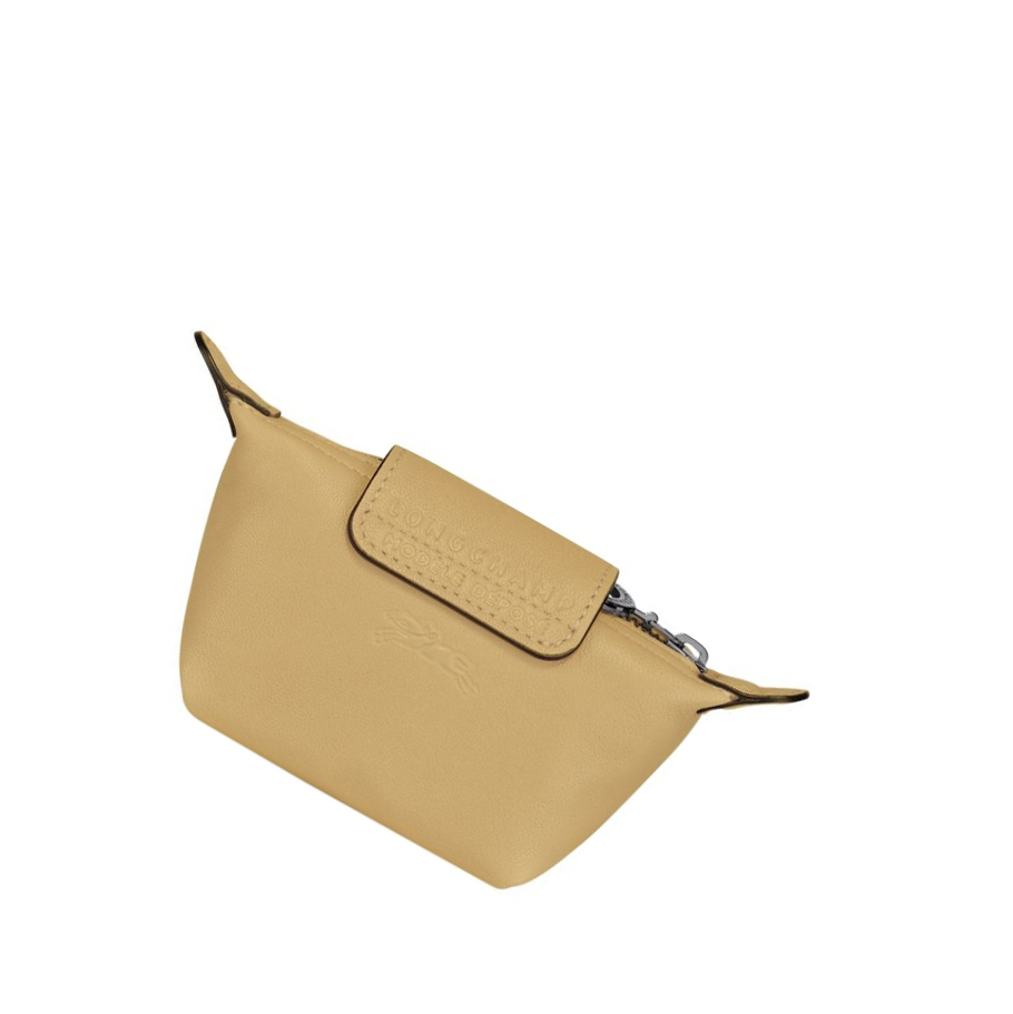 Monederos Longchamp Le Pliage Cuir Mujer Beige | ES-PQCF483